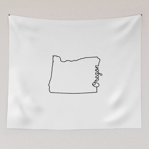 Item preview, Oregon State Outline – Minimal Script Typography Line Art designed and sold by Paper Drip.