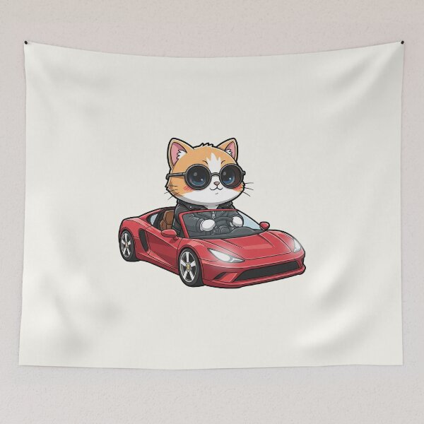 Item preview, Cool Luxury Car Cat designed and sold by HoopeStylee.