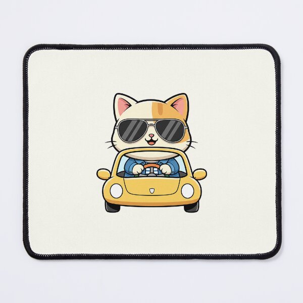 Item preview, Cute Driver Cat Cartoon designed and sold by HoopeStylee.