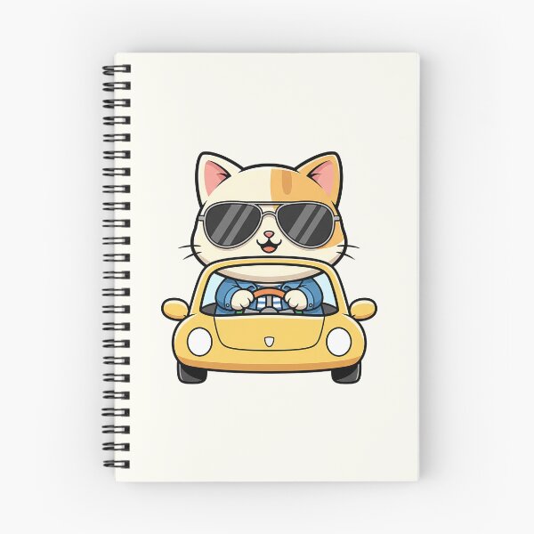 Item preview, Cute Driver Cat Cartoon designed and sold by HoopeStylee.