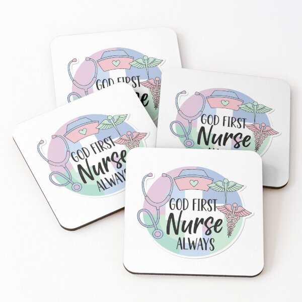 Item preview, God First Nurse Always – Christian Nurse Sticker Design designed and sold by Illustrated Faith.
