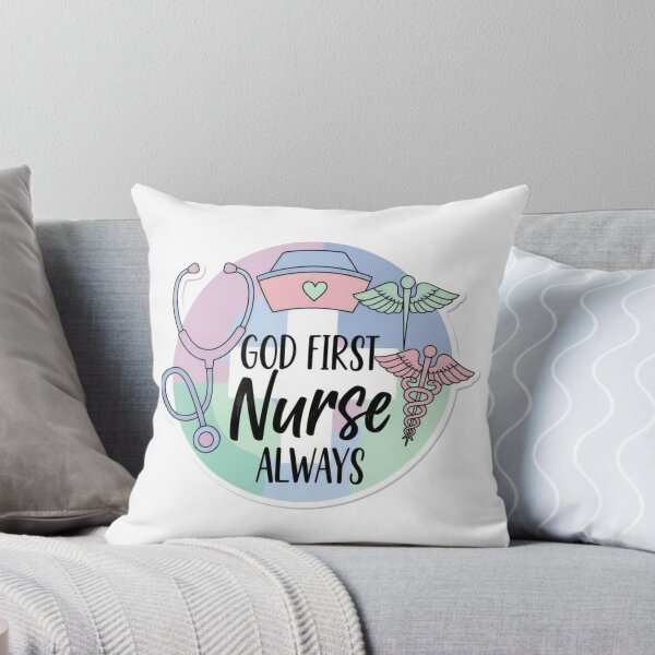 Item preview, God First Nurse Always – Christian Nurse Sticker Design designed and sold by Illustrated Faith.