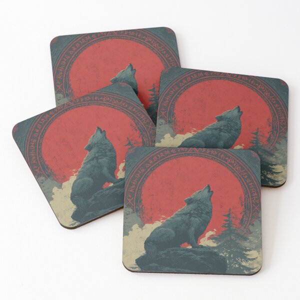Item preview, Fenrir Howl Blood Moon designed and sold by NicolasGlowArt.