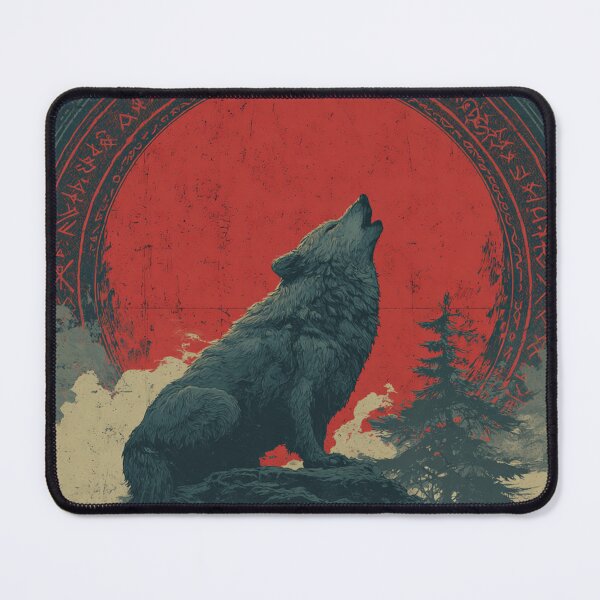 Item preview, Fenrir Howl Blood Moon designed and sold by NicolasGlowArt.