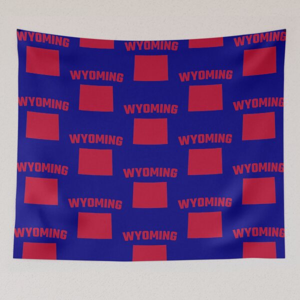 Item preview, Wyoming State Silhouette - Classic Varsity Red Style designed and sold by mashmosh.