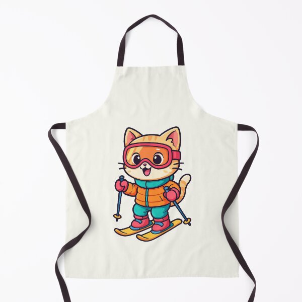 Item preview, Cute Skiing Cat Cartoon designed and sold by HoopeStylee.
