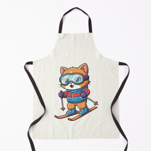 Item preview, Cute Skiing Cat Cartoon designed and sold by HoopeStylee.