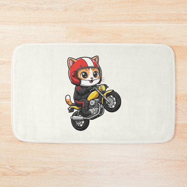 Item preview, Cute Stunt Biker Cat Kwai designed and sold by HoopeStylee.