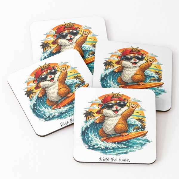 Item preview, Surf Hamster – Small Hamster, Big Waves designed and sold by AnnaCreativeArt.