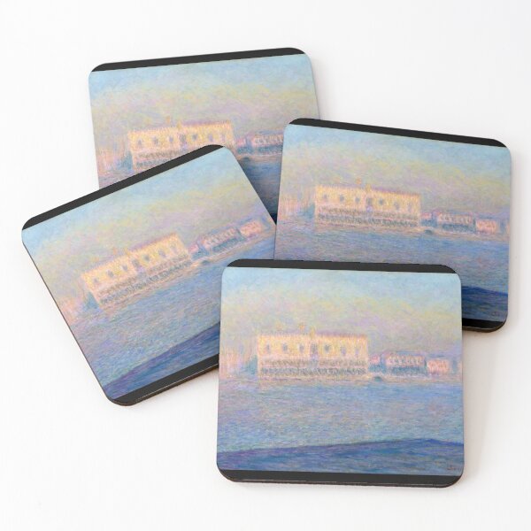 Item preview, The Doges Palace Seen From San Giorgio Maggiore by Claude Monet: Venetian Impressionist Poster designed and sold by artofuniverse.
