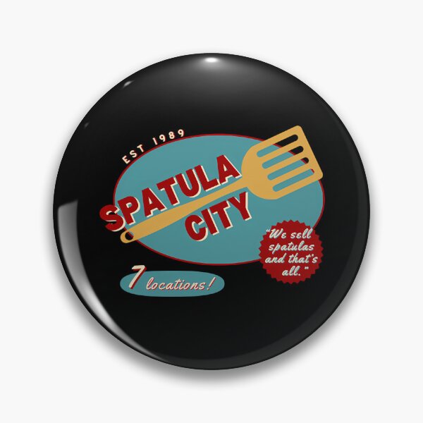 Artikelvorschau, Spatula City Retro-Logo – blau/rot entworfen und verkauft von Baby-Care.