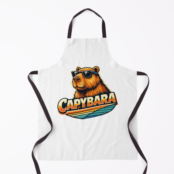 Item preview, Capybara With Sunglasses Retro Vintage Logo designed and sold by RetroPop23.