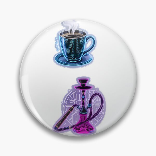Item preview, Cyberpunk Istanbul Vol. 2: Digital Coffee & Circuit Hookah Sticker Pack designed and sold by etuvibes.