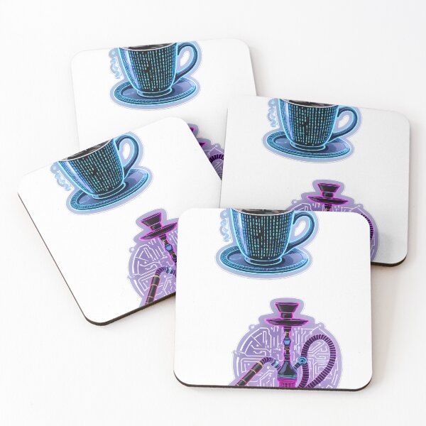 Item preview, Cyberpunk Istanbul Vol. 2: Digital Coffee & Circuit Hookah Sticker Pack designed and sold by etuvibes.