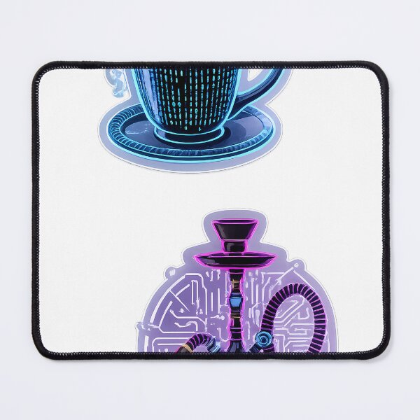 Item preview, Cyberpunk Istanbul Vol. 2: Digital Coffee & Circuit Hookah Sticker Pack designed and sold by etuvibes.