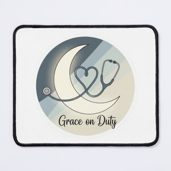 Item preview, Grace on Duty – Night Shift Nurse Faith Sticker designed and sold by Illustrated Faith.