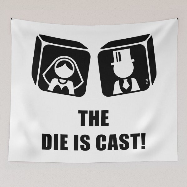Item preview, The Die Is Cast! (Stag Party / Wedding / Game Over / Black) designed and sold by MrFaulbaum.