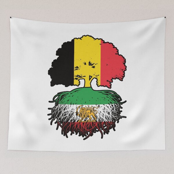 Item preview, Belgian Grown, Iranian Roots – Lion and Sun Heritage Design designed and sold by FlagX.