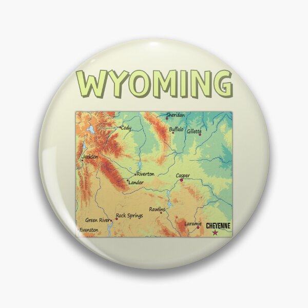 Item preview, Wyoming State Topographic Map - Vintage Mountain Style designed and sold by mashmosh.