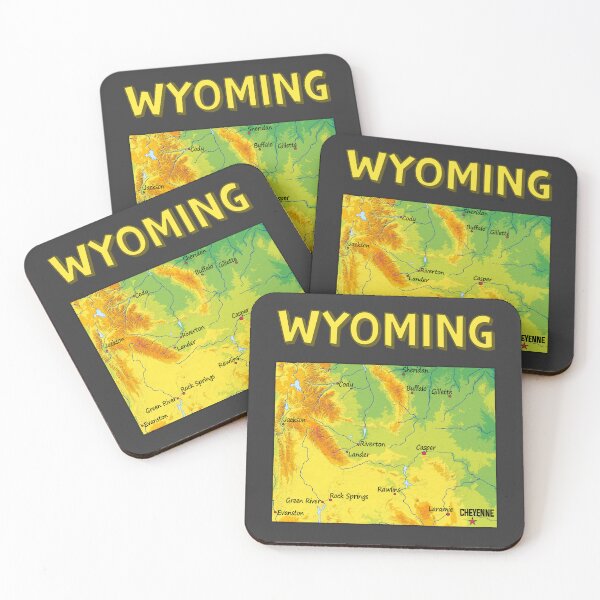 Item preview, Wyoming Topographic Map Art - Vintage Style designed and sold by mashmosh.