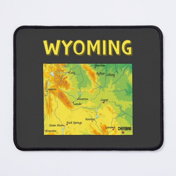 Item preview, Wyoming Topographic Map Art - Vintage Style designed and sold by mashmosh.