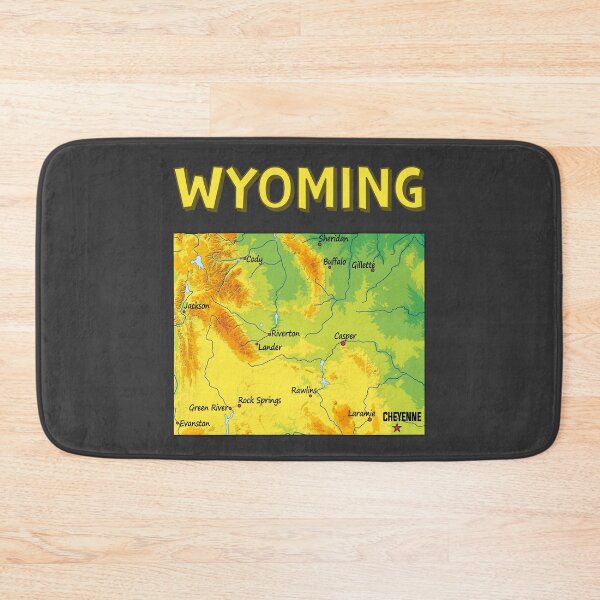 Item preview, Wyoming Topographic Map Art - Vintage Style designed and sold by mashmosh.