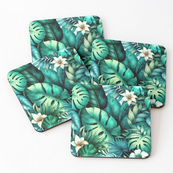 Item preview, Watercolor like Monstera Pattern - Hand-Painted Tropical Foliage Art Look - Exotic Green Leaf Illustration - Soft Botanical Wall Decor designed and sold by casaloomaria.
