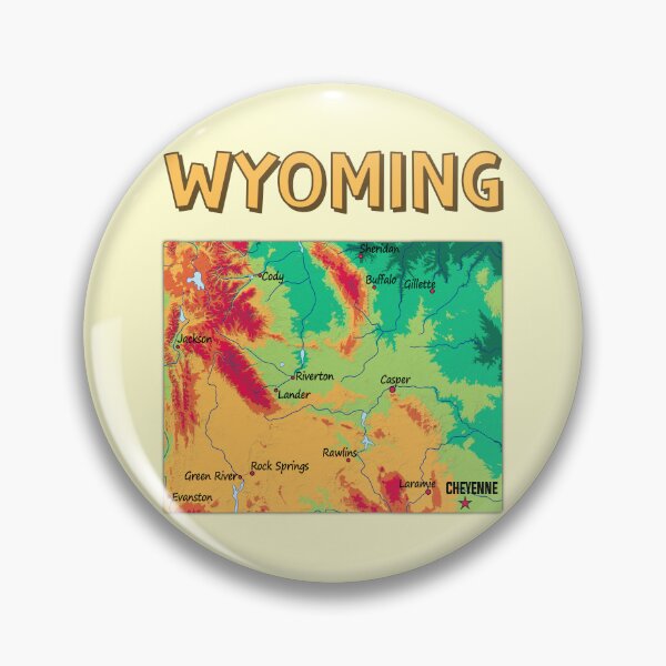 Item preview, Wyoming Topographic Map Art - Vibrant Elevation Map designed and sold by mashmosh.