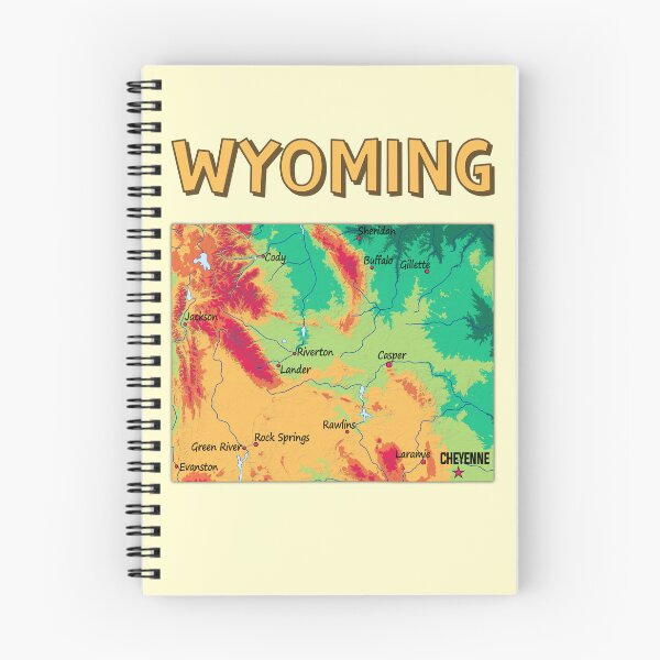 Item preview, Wyoming Topographic Map Art - Vibrant Elevation Map designed and sold by mashmosh.