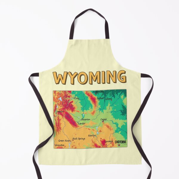 Item preview, Wyoming Topographic Map Art - Vibrant Elevation Map designed and sold by mashmosh.