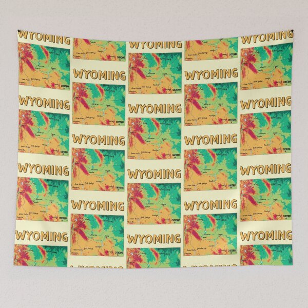 Item preview, Wyoming Topographic Map Art - Vibrant Elevation Map designed and sold by mashmosh.