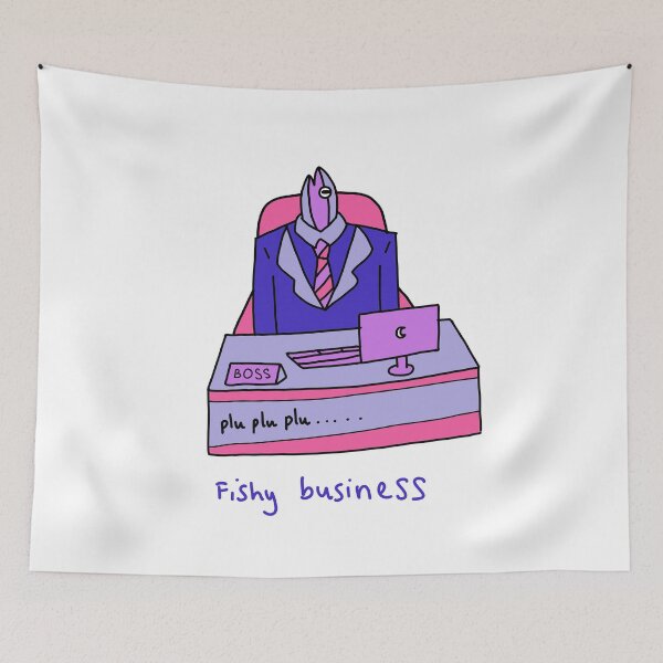 Item preview, Fishy Business Funny Office Boss Cartoon designed and sold by Baby-Care.