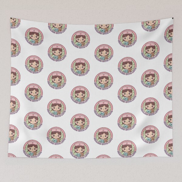 Item preview,  Healing With Love – Cute Pediatric Nurse Sticker designed and sold by Illustrated Faith.