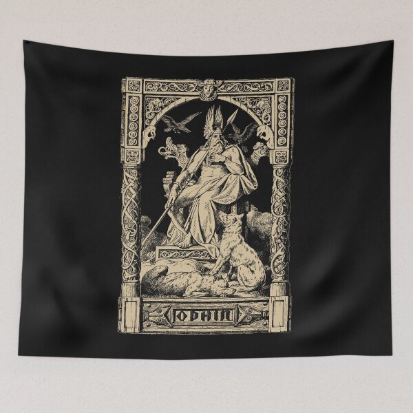Item preview, Odin T-Shirt Fenrir Huginn Muninn Gungnir Norse Mythology designed and sold by bledi.