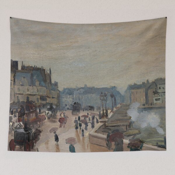 Item preview, The Pont Neuf by Claude Monet: Misty Paris Impressionist Cityscape Poster designed and sold by artofuniverse.