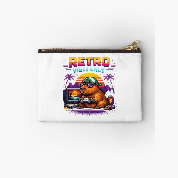 Item preview, Retro Capybara Gamer Pixel Art – 80s Vibes designed and sold by RetroPop23.