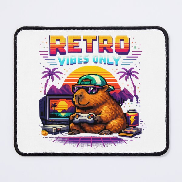 Item preview, Retro Capybara Gamer Pixel Art – 80s Vibes designed and sold by RetroPop23.