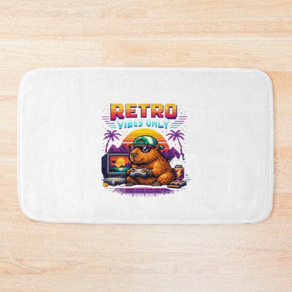 Item preview, Retro Capybara Gamer Pixel Art – 80s Vibes designed and sold by RetroPop23.