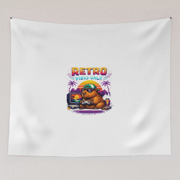 Item preview, Retro Capybara Gamer Pixel Art – 80s Vibes designed and sold by RetroPop23.