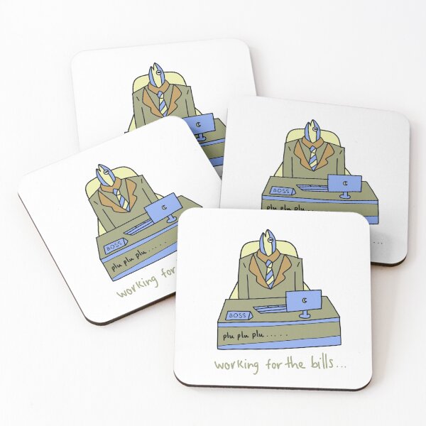 Item preview, Working for the Bills Funny Office Boss Cartoon designed and sold by Baby-Care.