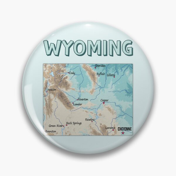Item preview, Wyoming State Topographic Map - Vintage Style designed and sold by mashmosh.