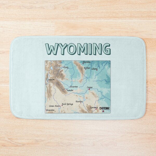 Item preview, Wyoming State Topographic Map - Vintage Style designed and sold by mashmosh.