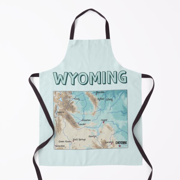 Item preview, Wyoming State Topographic Map - Vintage Style designed and sold by mashmosh.