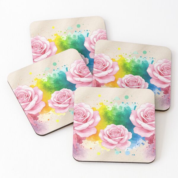 Item preview, Watercolor Roses and Splashes designed and sold by Modern-Tropical.