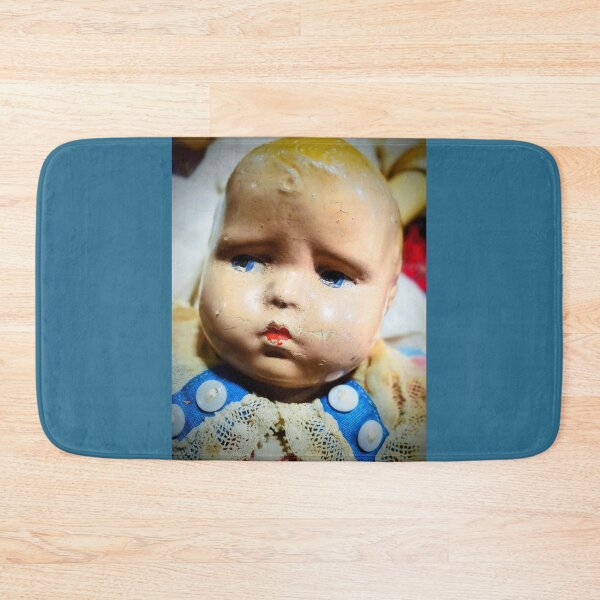 Item preview, Haunted Vintage Baby Doll Close-Up – Cracked Face & Blue Eyes designed and sold by BlueRidgeBazaar.