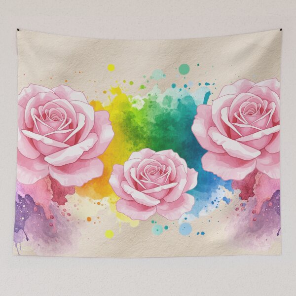 Item preview, Watercolor Roses and Splashes designed and sold by Modern-Tropical.
