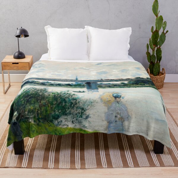Item preview, The Promenade With the Railroad Bridge Argenteuil by Claude Monet: Impressionist River Scene designed and sold by artofuniverse.