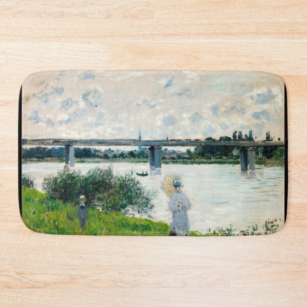 Item preview, The Promenade With the Railroad Bridge Argenteuil by Claude Monet: Impressionist River Scene designed and sold by artofuniverse.