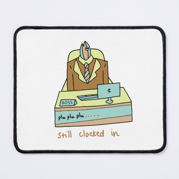 Item preview, Still Clocked In Funny Office Boss Cartoon designed and sold by Baby-Care.
