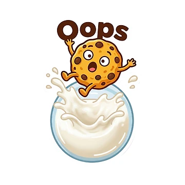 Artwork thumbnail, Oops Cookies Falling Into Milk by RamboDesign